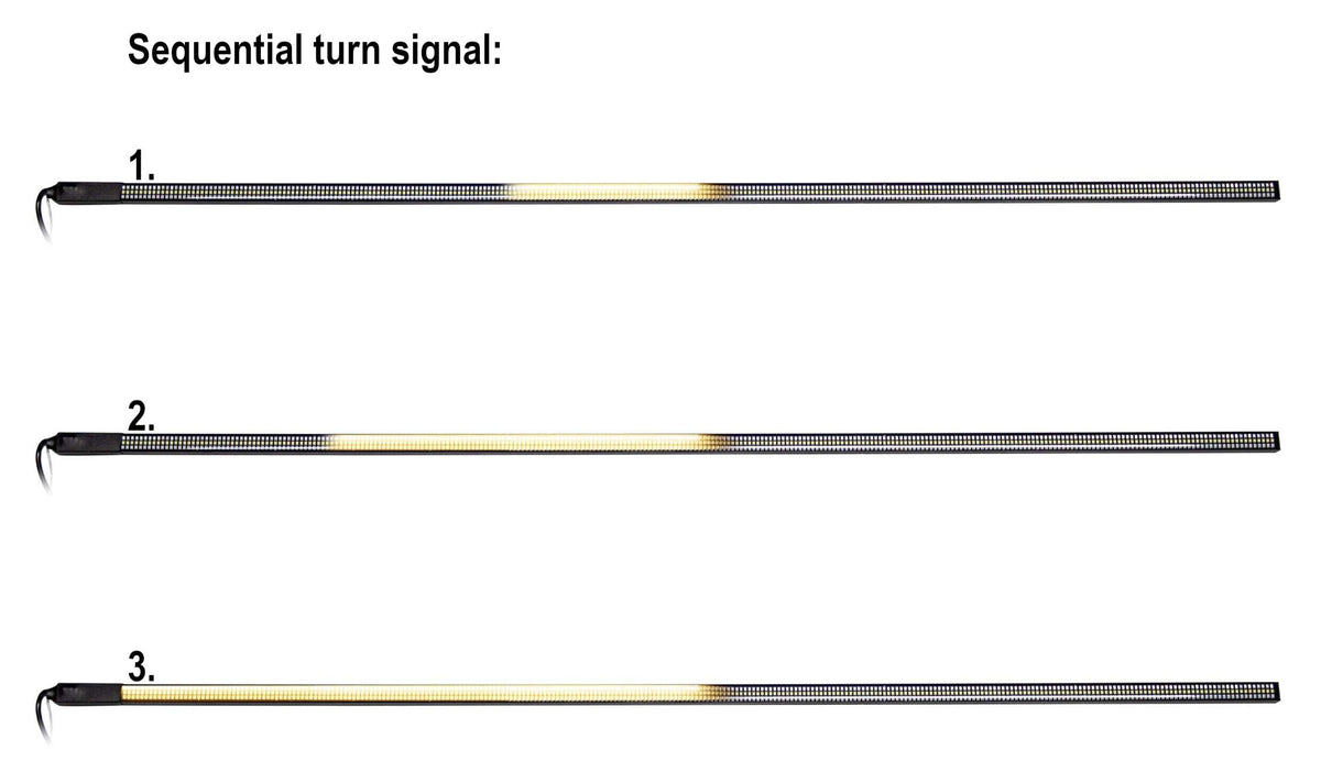 Heise HE-STGB48 48” Sequential LED Tailgate Lightbar Featuring 810 Highly Concentrated LEDs