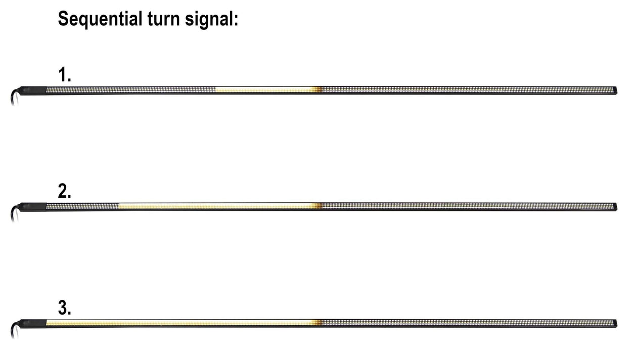 Heise HE-STGB60 60” Sequential LED Tailgate Lightbar 1080 Highly Concentrated LEDS