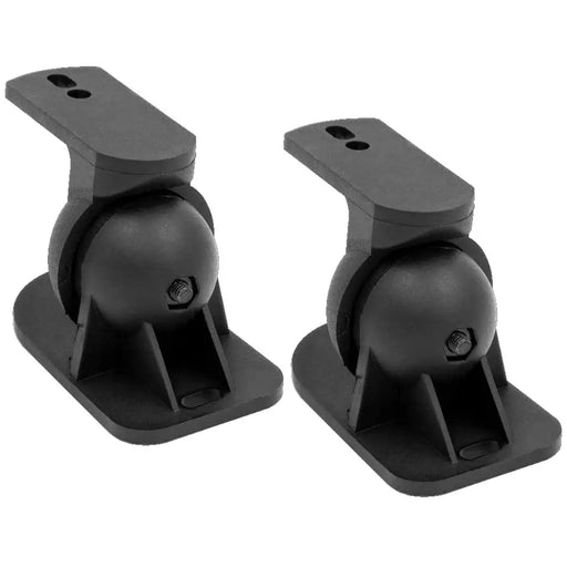 Small Multi-Directional Satellite Speaker Mounts with Adjustable Pivot Black (Pair) Helios