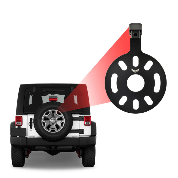 Spare Tire Mount Camera Wide Rearview Angle For Jeep Wrangler 2007-2018 The Wires Zone