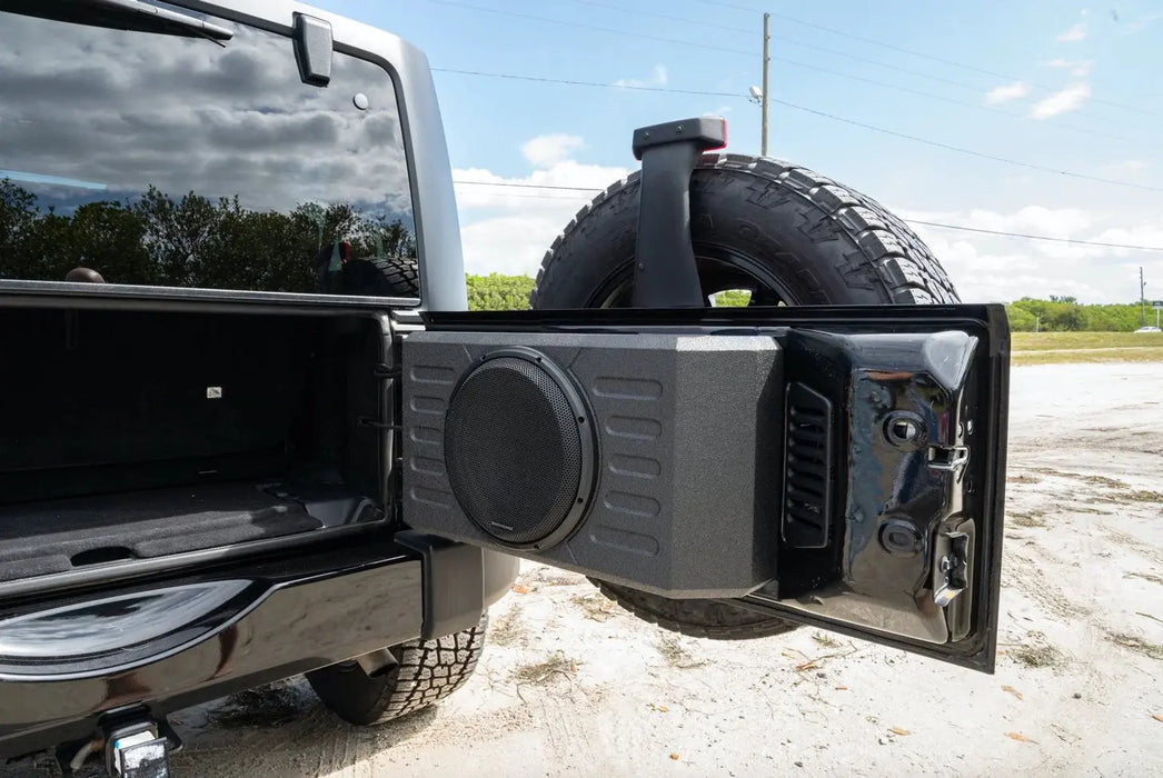 Stinger TXJWB12 12" Swing Gate Mounted Subwoofer Enclosure For Jeep Wrangler JK/JKU, JL/JLU 2007-2022 Others