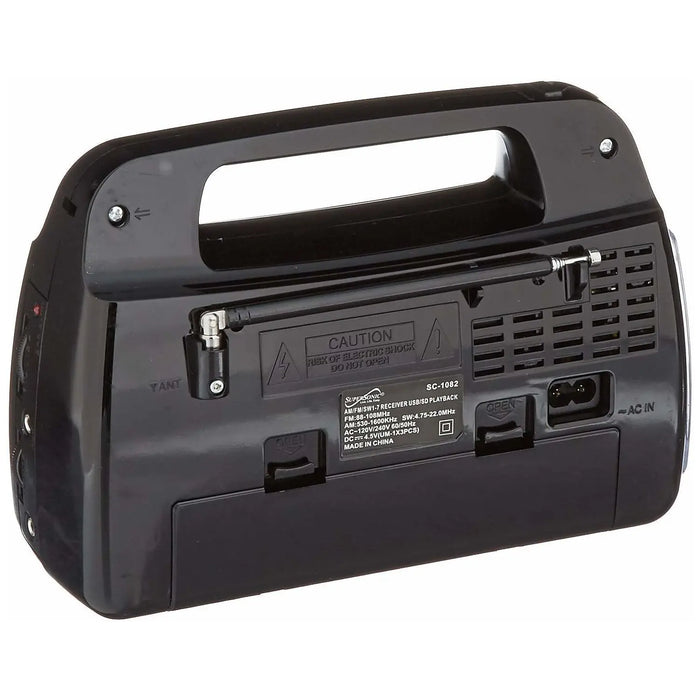 Supersonic SC1082 9 Band AM/FM/SW1-7 Portable USB SD Torch Light Radio Supersonic