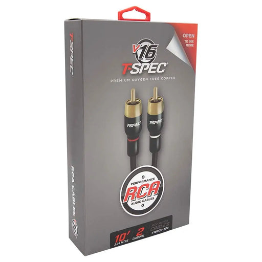 T-Spec V16RCA-102 2-Channel V16 Series RCA Audio Cables Gold-plated Copper 10ft T-Spec