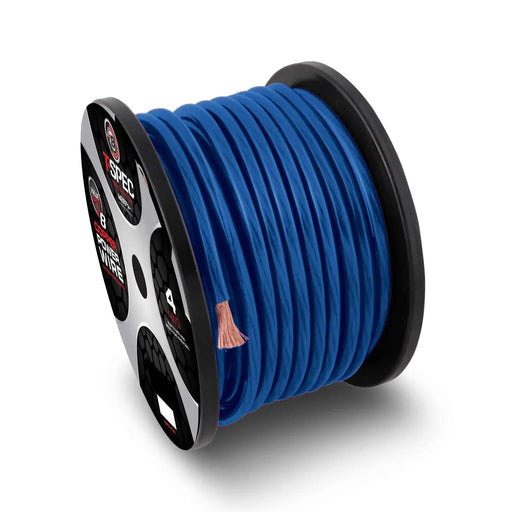 T-Spec V8GT4B-100 V8Gt Series Marine Grade 4 Gauge 100Ft OFC Ultra-Flexible Power Wire Spool Blue T-Spec