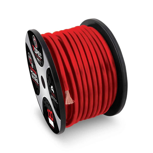 T-Spec V8GT4R V8GT Series Marine Grade 4 AWG OFC 25-100 ft Power Wire Oxygen Free Copper Red T-Spec