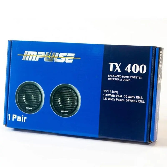 TX400 1-1/2" 120W Hard Balanced Dome Tweeter Car Audio Speaker (pair) The Wires Zone