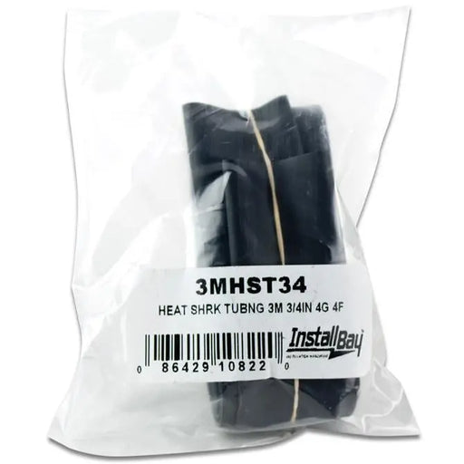 The Install Bay 3MHST34 Black 3/4" x 4 Feet 3M Heat Shrink Tubing The Install Bay