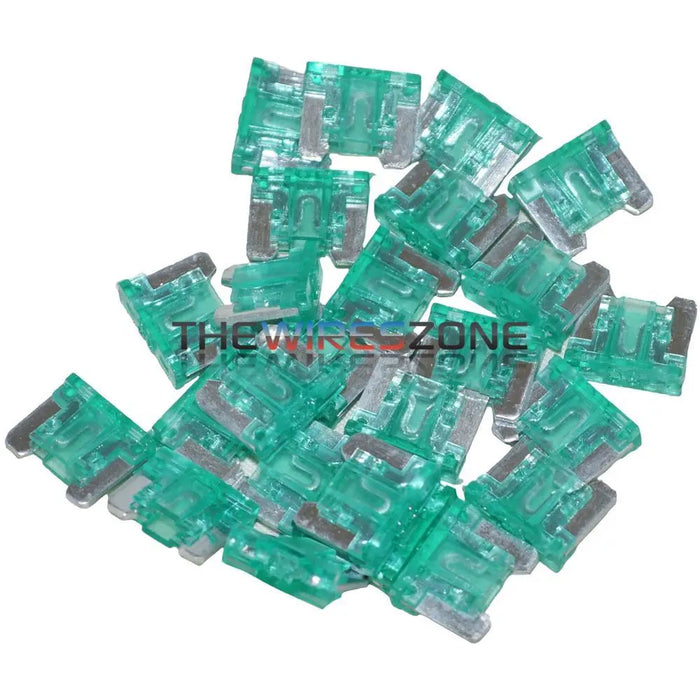 The Install Bay ATMLP30-25 Green 30 Amp Mini Low Profile Fuse (25/pk) The Install Bay