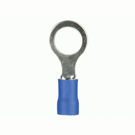 The Install Bay BVRT8 Blue Vinyl 16-14 Gauge #8 Ring Terminal (100/pk) The Install Bay