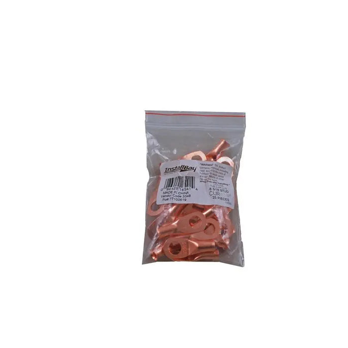 The Install Bay CUR614 Copper 6 Gauge 1/4" Ring Terminal (25/pack) The Install Bay