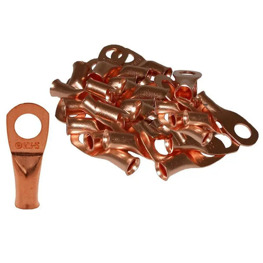 The Install Bay CUR638 6 Gauge Copper 3/8" Ring Terminal (25/pack) The Install Bay