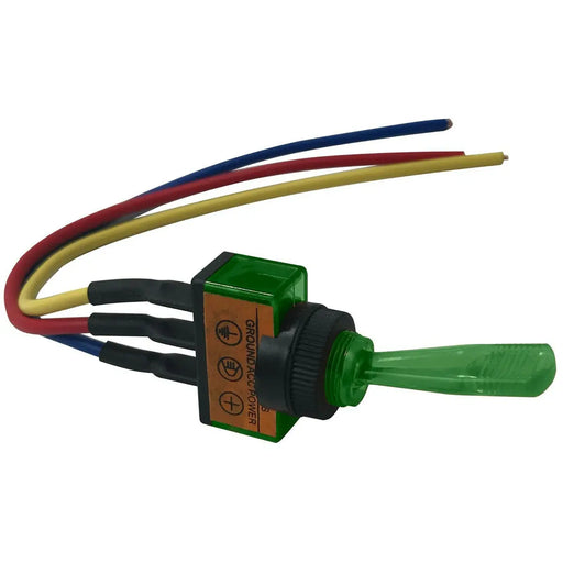 The Install Bay IBITSG Universal Pre Wired Toggle Green Switch Package of 5 The Install Bay