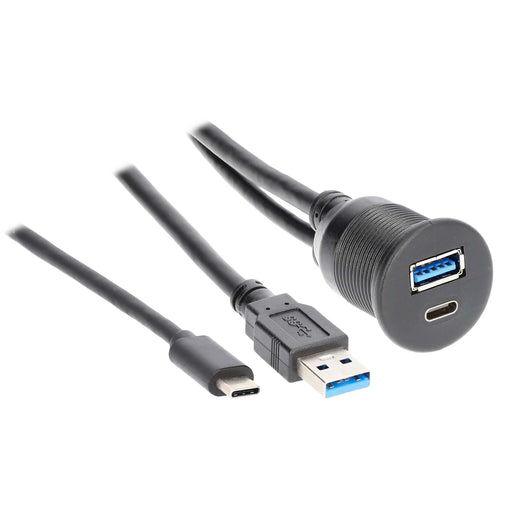 The Install Bay IBR114 USB A 3.0 + USB-C Charge And Data Flush Mount The Install Bay