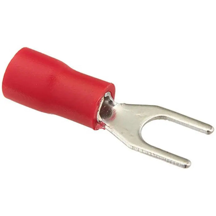 The Install Bay RVST88 Red Vinyl 8 Gauge #8 Spade Terminal (25/pack) The Install Bay