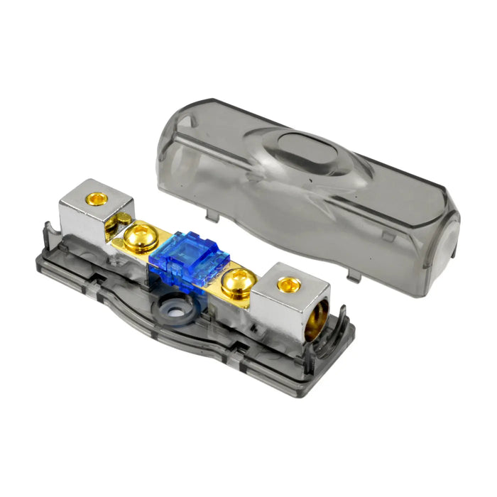 The Wires Zone N-MANLFH Mini ANL Fuse Holder 4, 6 or 8 Gauge Nickel Plated The Wires Zone