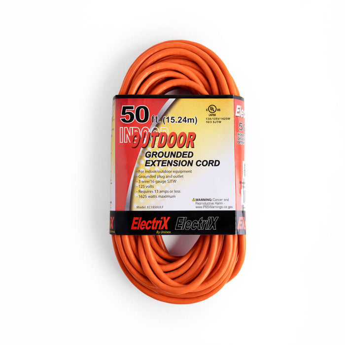 Uninex EC1650ULF 50ft Indoor/Outdoor Grounded Extension Cord 13 Amp UL Certified