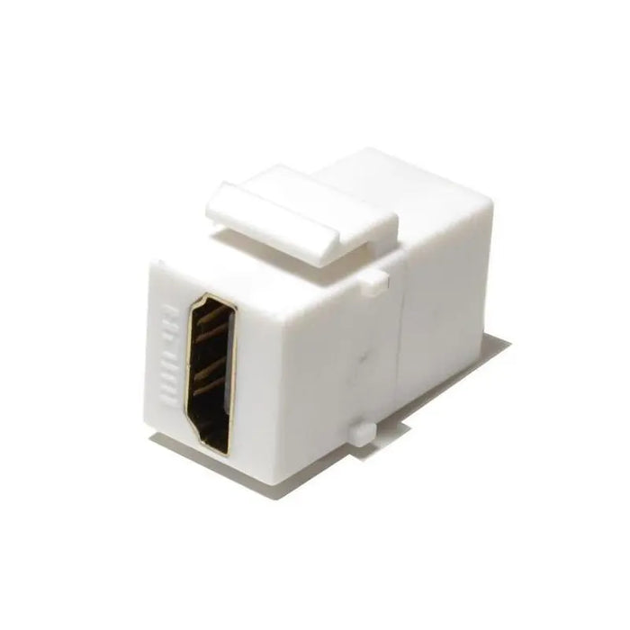 White HDMI Keystone Insert Jack Female-Female Adapter Coupler (2-50 Pack) Logico