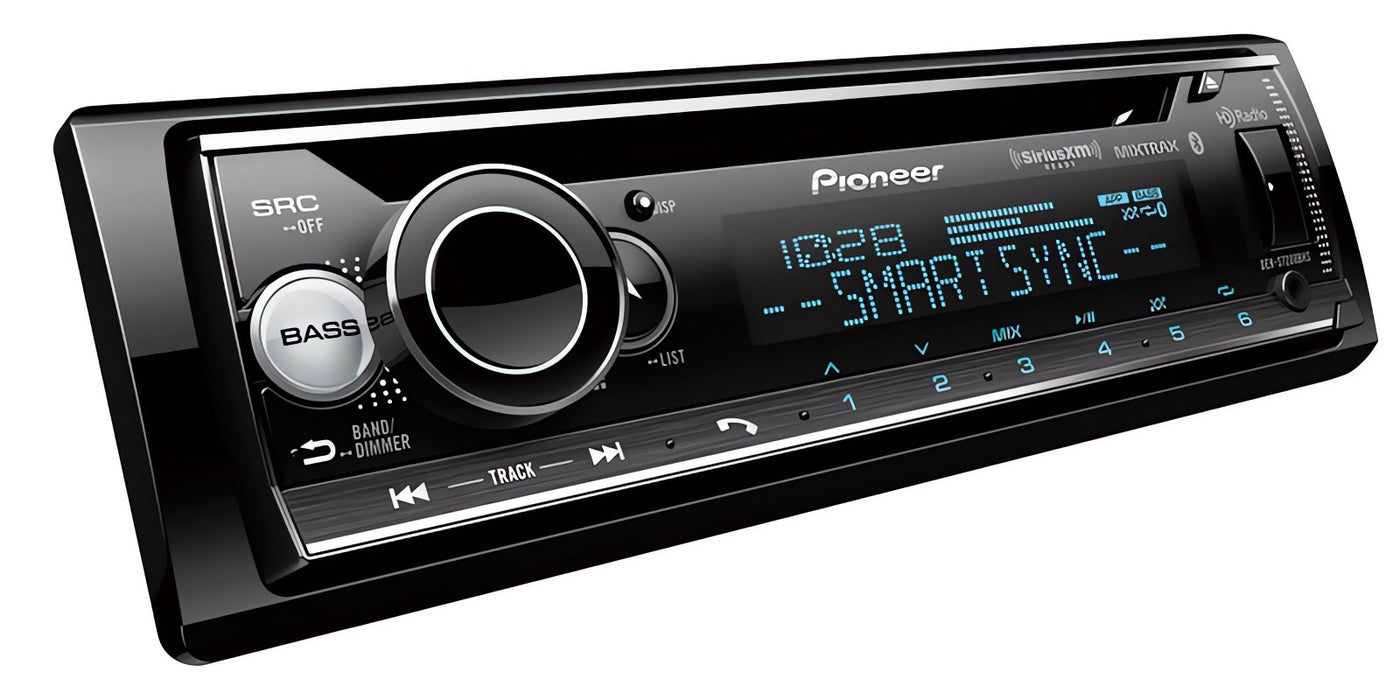 Pioneer DEH-S7200BHS Single DIN CD Receiver, Built-in Bluetooth HD Radio Tuner and SiriusXM Ready