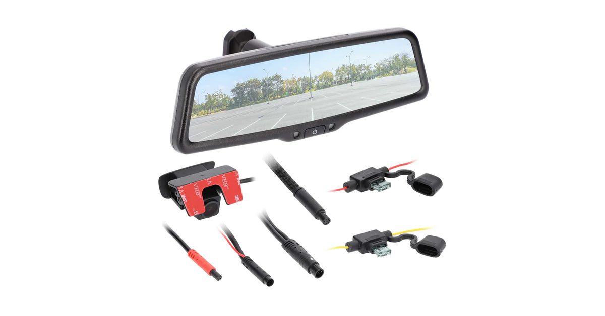 iBeam TE-LVM9 9" Live View Streaming Rearview Mirror 1080P Front & Rear 1280×320